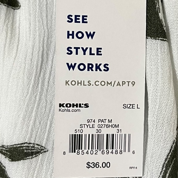 Apt. 9 Skirt, Women's size L, button front, fully lined, New with tags - Picture 5 of 14